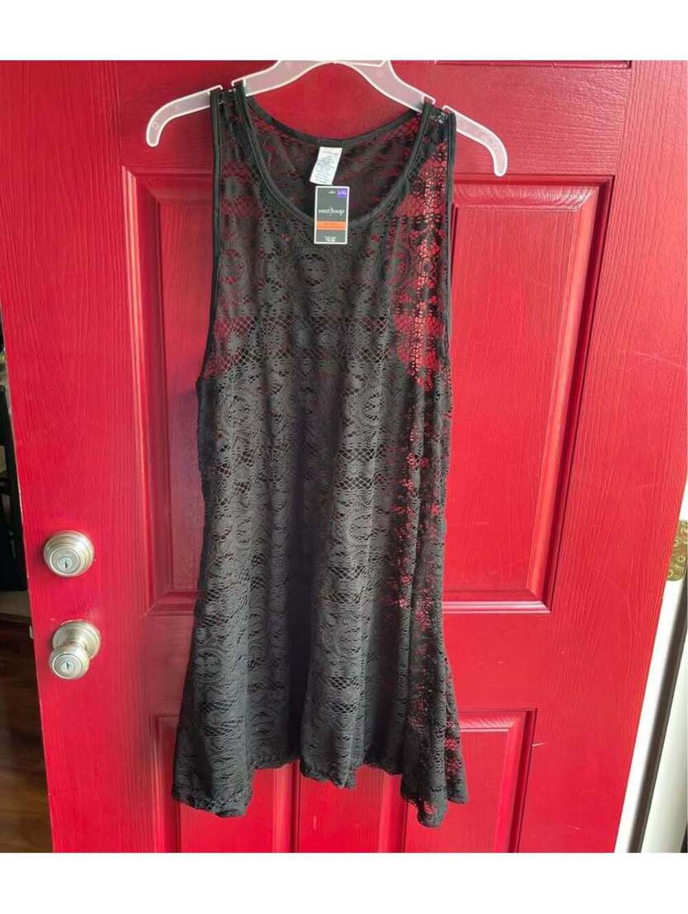 West Loop Women's Beach Pool Black Cover-up Size Large/Extra Large L/XL New